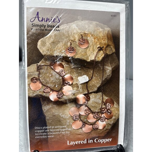 Annies Simply Beads Kit Layered Copper Necklace & Earrings Jewelry Making Set - Picture 8 of 9